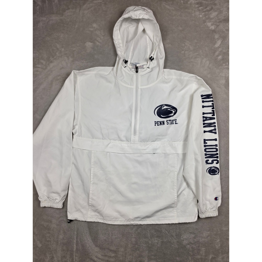 Champion Windbreaker Men S White Penn State Nittany Lions Packable Jacket Light